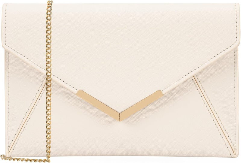 DEXMAY DM Dexmay Women Envelope Clutch Handbag Medium Saffiano Leather Foldover Clutch Purse - Image 1